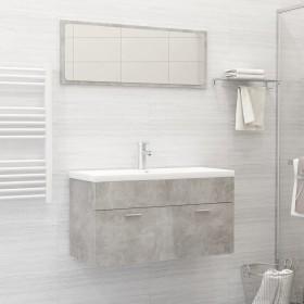 Concrete Gray Engineered Wood Bathroom Furniture Set by , Bathroom furniture - Ref: Foro24-3071337, Price: 297,36 €, Discount: %