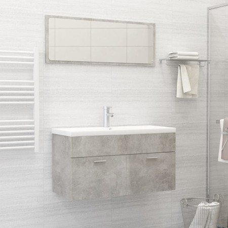 Concrete Gray Engineered Wood Bathroom Furniture Set by , Bathroom furniture - Ref: Foro24-3071337, Price: 305,65 €, Discount: %