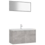 Juego de muebles de baño madera de ingeniería gris hormigón de , Muebles de baño - Ref: Foro24-3071337, Precio: 297,36 €, Des...