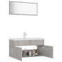 Juego de muebles de baño madera de ingeniería gris hormigón de , Muebles de baño - Ref: Foro24-3071337, Precio: 297,36 €, Des...