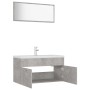 Juego de muebles de baño madera de ingeniería gris hormigón de , Muebles de baño - Ref: Foro24-3071337, Precio: 297,36 €, Des...