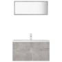 Juego de muebles de baño madera de ingeniería gris hormigón de , Muebles de baño - Ref: Foro24-3071337, Precio: 297,36 €, Des...