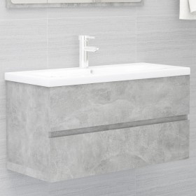 Concrete gray engineered wood cabinet with sink by , bathroom vanities - Ref: Foro24-3071562, Price: 222,30 €, Discount: %