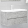 Mueble con lavabo madera de ingeniería gris hormigón de , Tocadores de baño - Ref: Foro24-3071562, Precio: 222,86 €, Descuent...