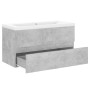 Mueble con lavabo madera de ingeniería gris hormigón de , Tocadores de baño - Ref: Foro24-3071562, Precio: 228,11 €, Descuent...