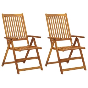 Reclining garden chairs 2 pcs solid acacia wood by , Garden chairs - Ref: Foro24-311846, Price: 173,99 €, Discount: %