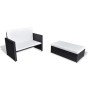 Set muebles de jardín 2 piezas y cojines ratán sintético negro de vidaXL, Sofás de exterior - Ref: Foro24-43071, Precio: 379,...