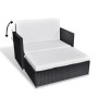 2-teiliges Gartenmöbel-Set und schwarze Kissen aus synthetischem Rattan von vidaXL, Outdoor-Sofas - Ref: Foro24-43071, Preis:...