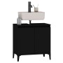 Armario para lavabo madera contrachapada negro 58x33x60 cm de , Tocadores de baño - Ref: Foro24-821261, Precio: 61,44 €, Desc...