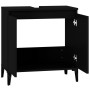 Armario para lavabo madera contrachapada negro 58x33x60 cm de , Tocadores de baño - Ref: Foro24-821261, Precio: 61,44 €, Desc...