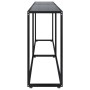 Black tempered glass console table 220x35x75.5 cm by , Side tables - Ref: Foro24-331691, Price: 104,99 €, Discount: %