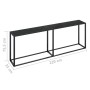 Black tempered glass console table 220x35x75.5 cm by , Side tables - Ref: Foro24-331691, Price: 104,99 €, Discount: %