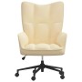 Cream White Velvet Relaxation Chair by , Armchairs - Ref: Foro24-328181, Price: 121,99 €, Discount: %