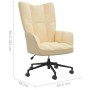 Cream White Velvet Relaxation Chair by , Armchairs - Ref: Foro24-328181, Price: 121,99 €, Discount: %