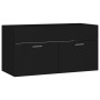 Black chipboard bathroom furniture set by , Bathroom furniture - Ref: Foro24-3071244, Price: 361,99 €, Discount: %