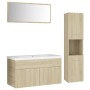 Sonoma Oak Engineered Wood Bathroom Furniture Set by , Bathroom furniture - Ref: Foro24-3071156, Price: 328,99 €, Discount: %