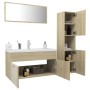 Juego de muebles de baño madera de ingeniería roble Sonoma de , Muebles de baño - Ref: Foro24-3071156, Precio: 362,67 €, Desc...