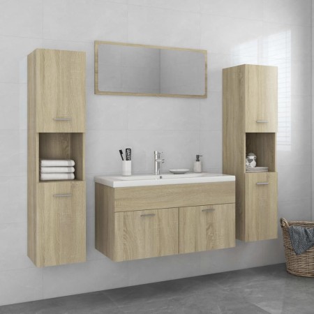 Juego de muebles de baño madera de ingeniería roble Sonoma de , Muebles de baño - Ref: Foro24-3071246, Precio: 451,03 €, Desc...