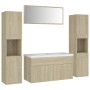 Juego de muebles de baño madera de ingeniería roble Sonoma de , Muebles de baño - Ref: Foro24-3071246, Precio: 451,03 €, Desc...