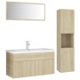 Badezimmermöbel-Set aus Sonoma-Eichenholzwerkstoff von , Badezimmermöbel - Ref: Foro24-3071426, Preis: 422,74 €, Rabatt: %