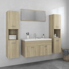 Sonoma Oak Engineered Wood Bathroom Furniture Set by , Bathroom furniture - Ref: Foro24-3071516, Price: 478,99 €, Discount: %