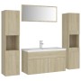 Sonoma Oak Engineered Wood Bathroom Furniture Set by , Bathroom furniture - Ref: Foro24-3071516, Price: 518,85 €, Discount: %