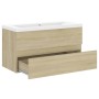 Sonoma oak engineered wood vanity unit with sink by , bathroom vanities - Ref: Foro24-3071561, Price: 228,97 €, Discount: %