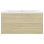 Sonoma oak engineered wood vanity unit with sink by , bathroom vanities - Ref: Foro24-3071561, Price: 228,97 €, Discount: %