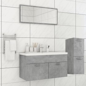 Juego de muebles de baño madera de ingeniería gris hormigón de , Muebles de baño - Ref: Foro24-3071472, Precio: 324,59 €, Des...