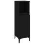 Armario de baño madera contrachapada negro 30x30x100 cm de , Muebles de baño - Ref: Foro24-819813, Precio: 64,57 €, Descuento: %