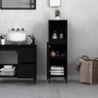 Armario de baño madera contrachapada negro 30x30x100 cm de , Muebles de baño - Ref: Foro24-819813, Precio: 64,57 €, Descuento: %