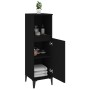 Armario de baño madera contrachapada negro 30x30x100 cm de , Muebles de baño - Ref: Foro24-819813, Precio: 64,57 €, Descuento: %