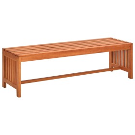 Banco de jardín madera maciza de eucalipto 130 cm de , Bancos de jardín - Ref: Foro24-44400, Precio: 164,74 €, Descuento: %