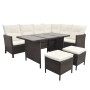 Set muebles de jardín 4 piezas y cojines ratán sintético marrón de vidaXL, Conjuntos de jardín - Ref: Foro24-43095, Precio: 6...