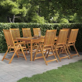 Garden dining set 9 pieces solid acacia wood by , Garden sets - Ref: Foro24-3098679, Price: 688,99 €, Discount: %