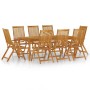 Garten-Essgruppe 9-teilig aus massivem Akazienholz von , Gartensets - Ref: Foro24-3098679, Preis: 688,05 €, Rabatt: %