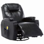 Sillón de masaje mecedora de cuero sintético negro de , Sillones de masaje eléctricos - Ref: Foro24-246635, Precio: 591,17 €,...