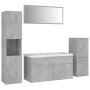 Juego de muebles de baño madera de ingeniería gris hormigón de , Muebles de baño - Ref: Foro24-3071112, Precio: 361,19 €, Des...