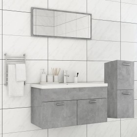 Concrete Gray Engineered Wood Bathroom Furniture Set by , Bathroom furniture - Ref: Foro24-3071202, Price: 282,91 €, Discount: %