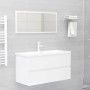 Glossy white engineered wood cabinet with sink by , bathroom vanities - Ref: Foro24-3071654, Price: 291,54 €, Discount: %