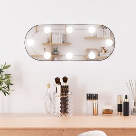 Oval wall mirror with glass LED lights 25x60 cm by , Mirrors - Ref: Foro24-3189160, Price: 31,99 €, Discount: %