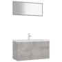 Juego de muebles de baño madera de ingeniería gris hormigón de , Muebles de baño - Ref: Foro24-3070887, Precio: 252,38 €, Des...