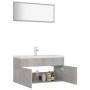 Juego de muebles de baño madera de ingeniería gris hormigón de , Muebles de baño - Ref: Foro24-3070887, Precio: 252,38 €, Des...