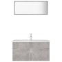 Juego de muebles de baño madera de ingeniería gris hormigón de , Muebles de baño - Ref: Foro24-3070887, Precio: 252,38 €, Des...