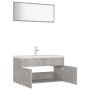 Juego de muebles de baño madera de ingeniería gris hormigón de , Muebles de baño - Ref: Foro24-3070887, Precio: 252,38 €, Des...