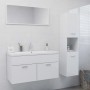 Glossy white engineered wood bathroom furniture set by , Bathroom furniture - Ref: Foro24-3071159, Price: 330,48 €, Discount: %