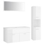 Glossy white engineered wood bathroom furniture set by , Bathroom furniture - Ref: Foro24-3071159, Price: 330,48 €, Discount: %