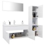 Juego de muebles de baño madera de ingeniería blanco brillo de , Muebles de baño - Ref: Foro24-3071159, Precio: 330,48 €, Des...