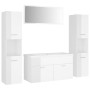 Glossy white engineered wood bathroom furniture set by , Bathroom furniture - Ref: Foro24-3071249, Price: 404,97 €, Discount: %