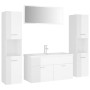 Glossy white engineered wood bathroom furniture set by , Bathroom furniture - Ref: Foro24-3071519, Price: 455,30 €, Discount: %